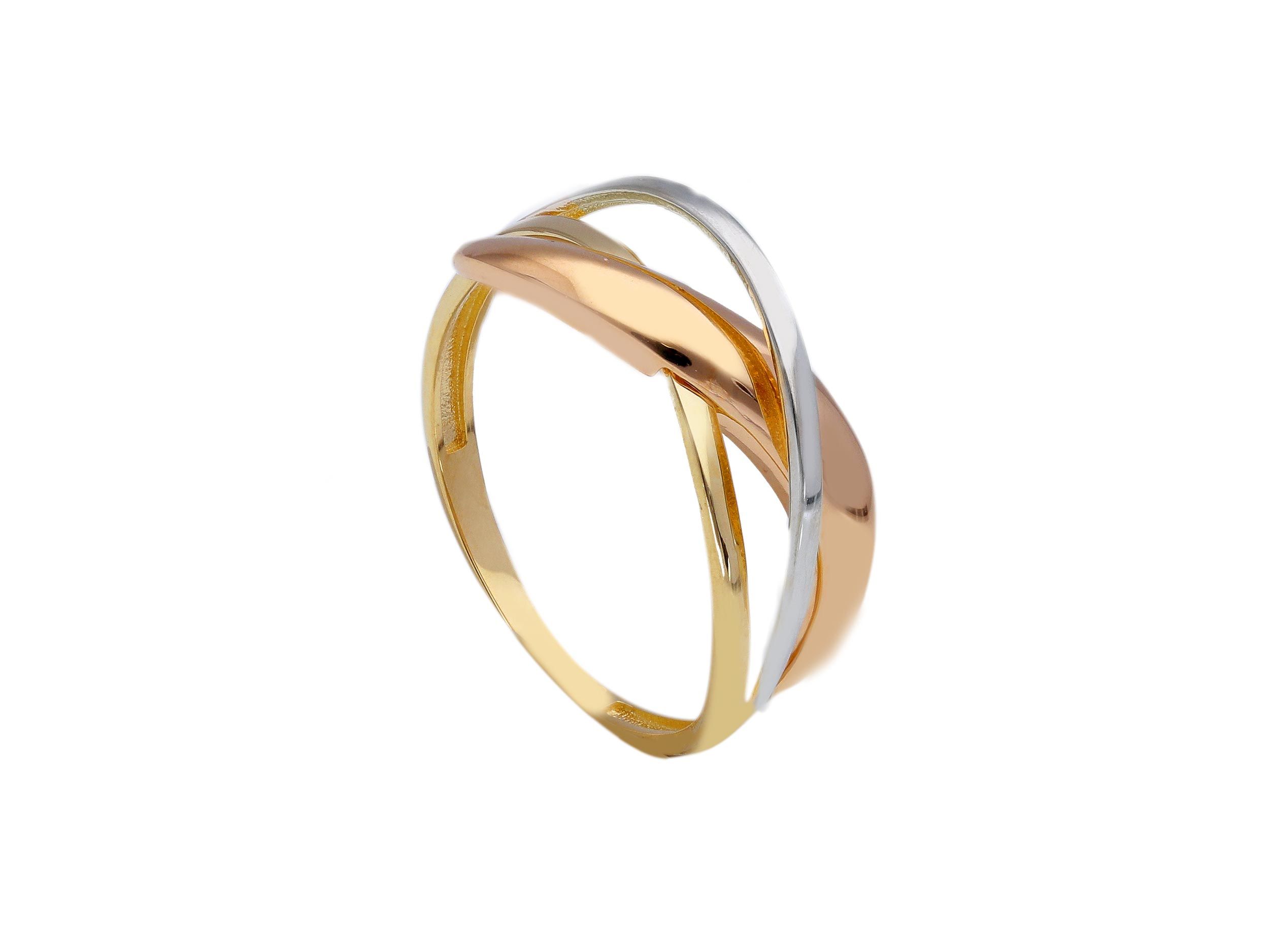 Δαχτυλίδι απο χρυσό, λευκόχρυσο & ροζ χρυσό κ14 (code S252964)